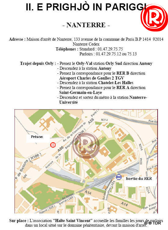 comment avoir le numero d ecrou d un detenu